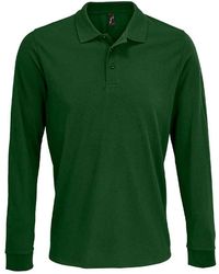 Sol's - Adult Prime Pique Long-Sleeved Polo Shirt (Bottle) - Lyst