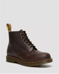 Dr. Martens - Dr. Martens 101 Crazy Horse Leather Boots Dark Brown - Lyst