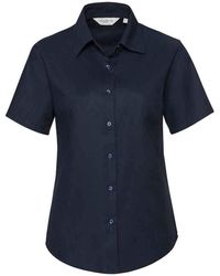 Russell - Collection /Ladies Oxford Short-Sleeved Shirt (Bright) - Lyst