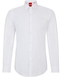 BOSS - Slim Fit Long Sleeve Collared Oxford Shirt - Lyst