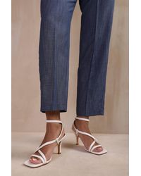 Where's That From - Wheres 'Austin' Wide Fit Multi Strap Cross Over Mid Heels - Lyst