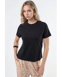 Busem - Plain Crew Neck Cotton T-Shirt - Lyst