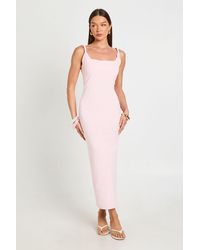 Boohoo - Jersey Crepe Twist Strap Midaxi Dress - Lyst