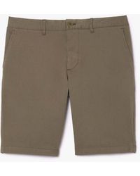 Lacoste - Slim-fit Stretch Cotton Bermuda Shorts - Lyst