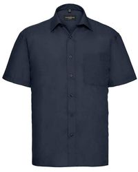 Russell - Collection Poplin Easy-Care Short-Sleeved Formal Shirt (French) - Lyst