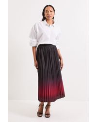 PRINCIPLES - Ombre Print Pleated Midi Skirt - Lyst
