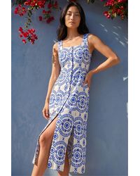 Roman - Petite Button Down Midi Dress - Lyst