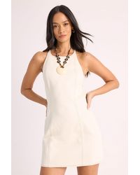 Nasty Gal - Denim Seam Detail Strappy Mini Dress - Lyst