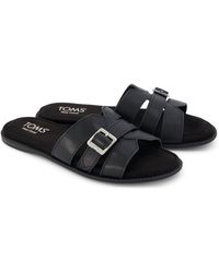 TOMS - Sol Mule Leather Sandals - Lyst