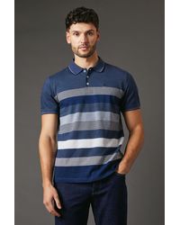 MAINE - Oakland Stripe Polo Shirt - Lyst