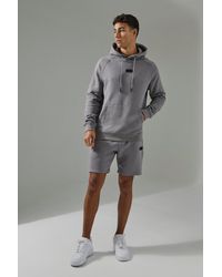 BoohooMAN - Active Hoodie & Short Tracksuit - Lyst