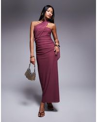 ASOS - Bandeau Mesh Maxi Dress With Scarf Detail - Lyst