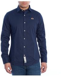 La Martina - Slim Fit Langarmhemd Ymc002-Pp483 Herren - Lyst