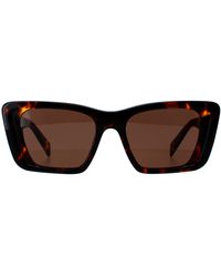 Prada - Rectangle Honey Havana Dark Pr08Ys - Lyst