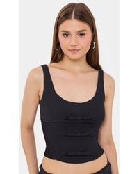 Hiccup - Sleeveless Bodycon Top With Bow Detail - Lyst