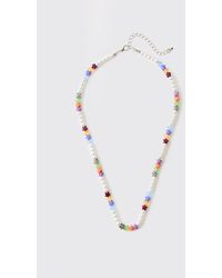 BoohooMAN - Multi Star & Bead Necklace - Lyst