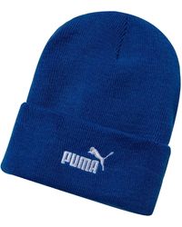 PUMA - Style Classic Beanie Adults Graphic Logo Hat 021274 03 Textile - Lyst
