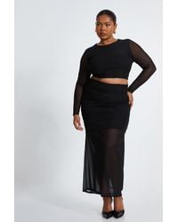 Quiz - Curve Mesh Crop Top - Lyst