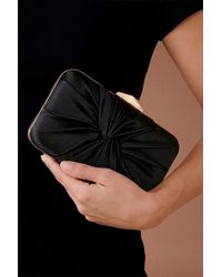 Oasis - Beaut Satin Twist Clutch Bag - Lyst
