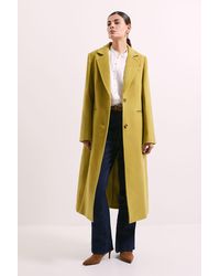 PRINCIPLES - Single Breasted Midi Crombie Coat - Lyst