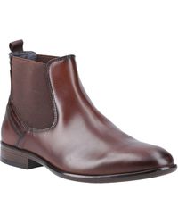 Pod - Frank Leather/Textile Cognac Boots - Lyst