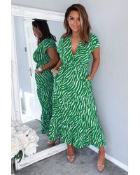 AX Paris - And Animal Print Collared Smock Midi Dress - Lyst