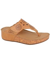 Cipriata - Corina Toe-Post Sandals Light Tan - Lyst