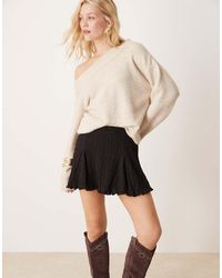 ASOS - Textured Flippy Godet Mini Skirt - Lyst