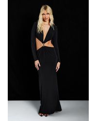 Boohoo - Trim Detail Cut Out Maxi Dress - Lyst