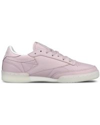 Reebok - Club C 85 On The Court Lace-Up Smooth Leather Trainers Bd4463 - Lyst