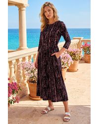 Roman - Abstract Print Stretch Midi Dress - Lyst