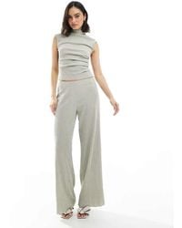 ASOS - Co-Ord Textured Wide Leg Trouser - Lyst