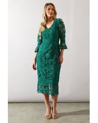 Wallis - Tall Occasion Corsage Tailored Midi Dress - Lyst