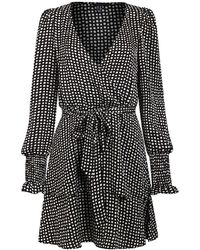 Secret Label - Spot Floaty Wrap Dress - Lyst