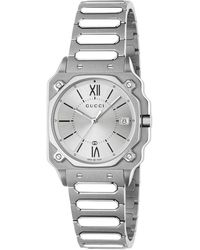 Gucci - Ya166504 G-Flat Dial Watch Stainless Steel - Lyst