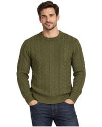 Marks & Spencer - M&S Cable Knit Sweatshirt Chunky Crew Neck Pullover Cotton Warm Soft Jumper - Lyst