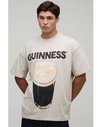BoohooMAN - Oversized Guiness Pint License Print T-Shirt - Lyst