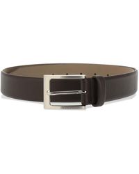 BOSS - Accessories Leather Pin Buckle Belt With Metal Logo - Lyst