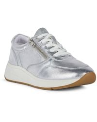 Geox - D Cristael E Faux Leather Sneakers - Lyst