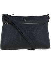 Ashwood Leather - 'Silvia' Croc Print Real Shoulder Bag - Lyst