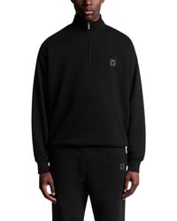 Lyle & Scott - Sweatshirt 1/4 Zip Loungewear Relaxed Cotton High Neck Jumper - Lyst