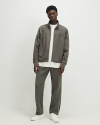 River Island - Tracksuit Jacket Oversized Fit Monogram - Lyst