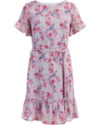 Usha - Kleid Damen Rosa Hellblau - Lyst