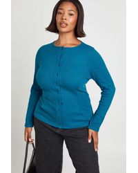 Boohoo - Plus Cinched Peplum Button Down Top - Lyst