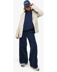 Boohoo - Pintuck Detail Straight Leg Jogger - Lyst