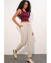 Bigdart - Striped Linen-Blend Jogger Pants - Lyst