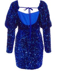 Quiz - Royal Sequin Bodycon Mini Dress - Lyst