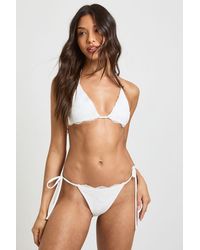 Boohoo - Lace Detail Triangle Bikini Set - Lyst