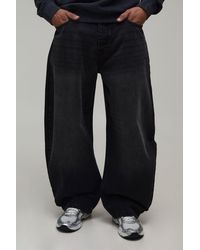 BoohooMAN - Extreme Barrel Fit Washed Jeans - Lyst