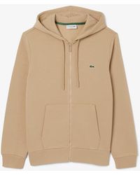 Lacoste - Zip Up Sweatshirt Cotton - Lyst